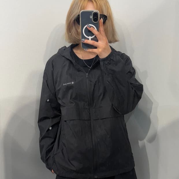 90 스노우피크 어패럴 피코 초경량 여성 바람막이 자켓 블랙