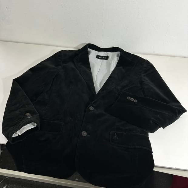 95 빈폴 블랙 유광 벨벳 블레이저
