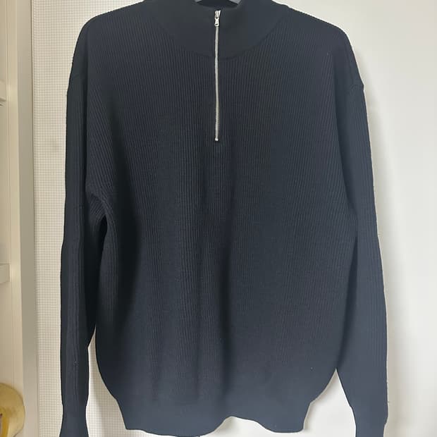 브라운야드 21fw 하프집업 니트 블랙 3사이즈 판매