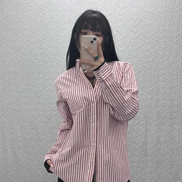 칼하트 빈티지 00's 레트로 스트라이프 셔츠 95 C09386