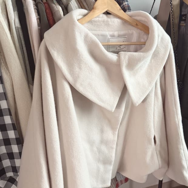 대장 케이프 코트 (복숭아색)