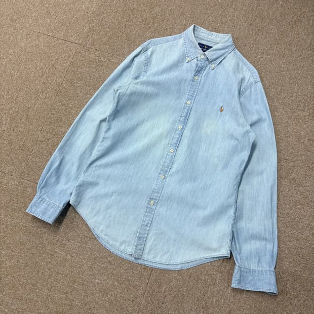 큐알 폴로 랄프로렌 데님셔츠
