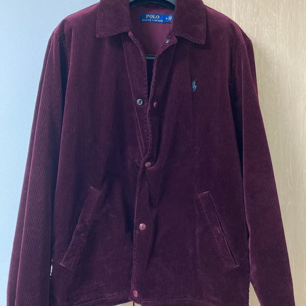 폴로 버건디 코듀로이 자켓 M(큐알텍)