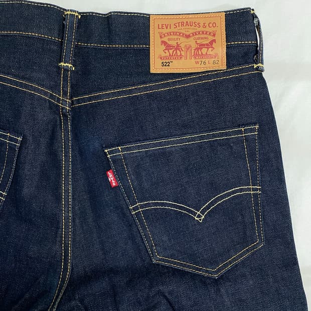 리바이스 522 화이트오크 셀비지 생지 데님 W30 L32