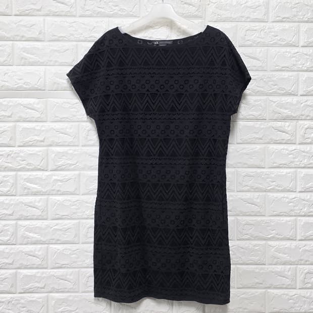 AX 알마니 익스체인지 블랙 레이스 원피스 L