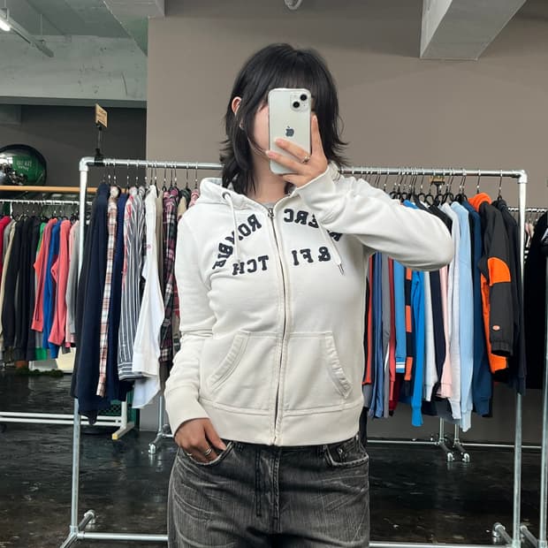 Abercrombie 로고 기모 후드집업