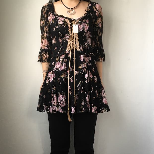 Flower pattern onepiece