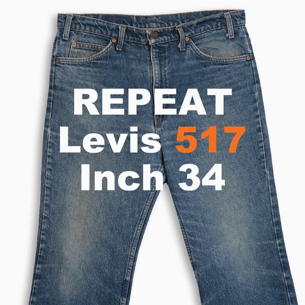 리바이스 517 오렌지탭 진청 90sUSA 34인치 OR51736232