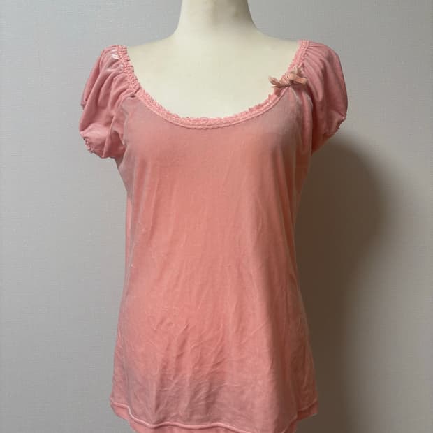 핑크 모리걸 스타일 반팔티