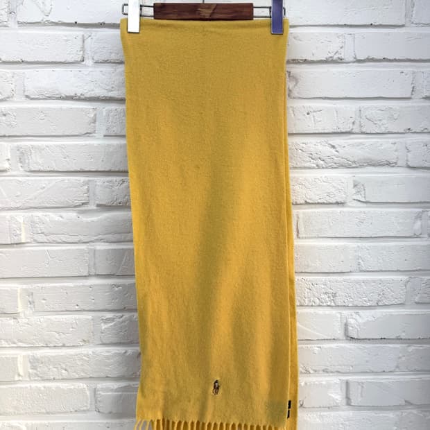 폴로 옐로우 울 머플러