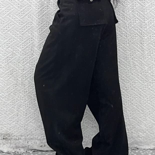 노매뉴얼 핀턱 롤포켓 와이드 슬랙스 팬츠 L C09287