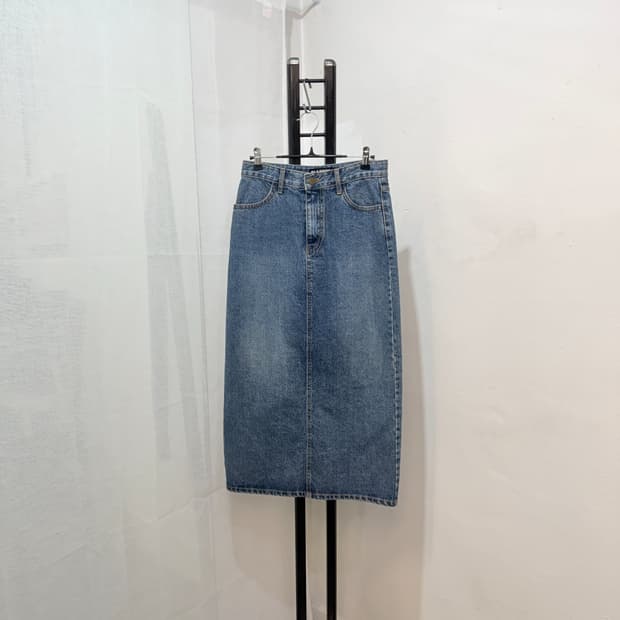 (S)블랙업 진청워싱청치마 데님스커트 데님치마 스판 4376