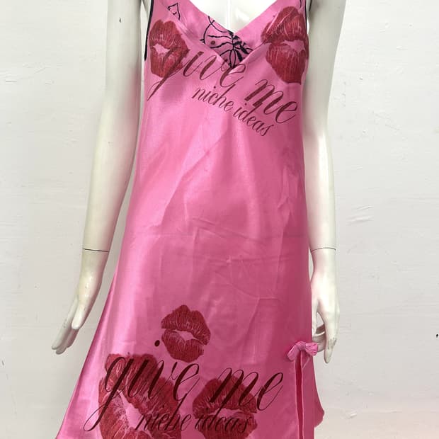 빈티지 핑크 실키 원피스🍃🥒🧠👙