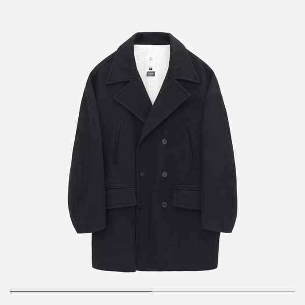 [2] 폴리테루 울 피 코트 블랙