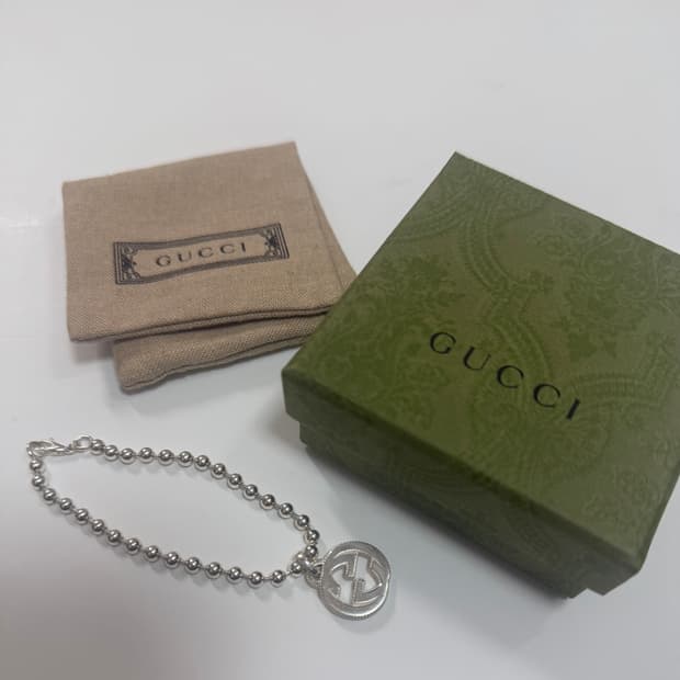 구찌 실버 팔찌 정품 새상품