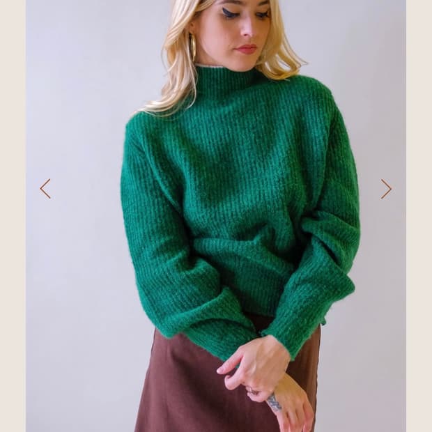 [Paloma wool] 그린 크롭 니트