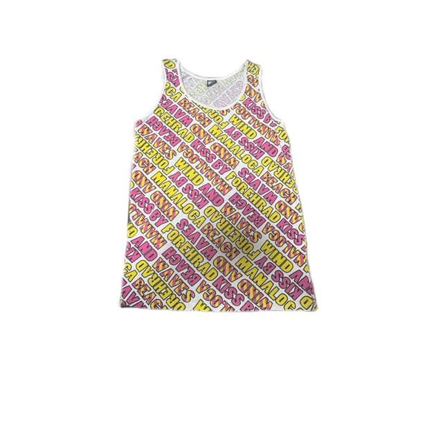 갸루 프린팅 나시 슬리브리스 일본 빈티지 서브컬쳐 키치 펑크 y2k 