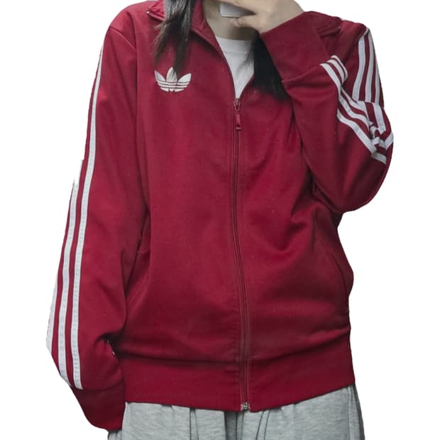 아디다스 대대장 구파이어버드 져지 트랙탑 버건디 M