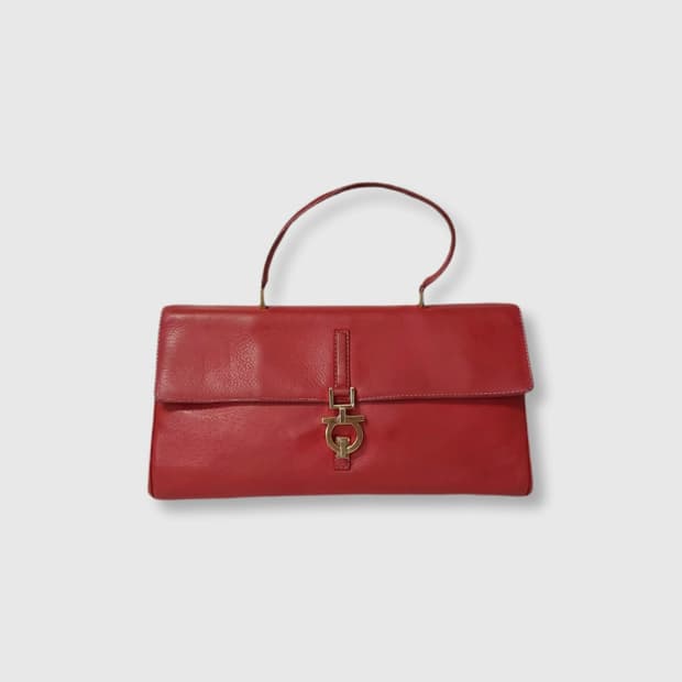 페라가모 빈티지 간치니 탑핸들 레더백 (정품)