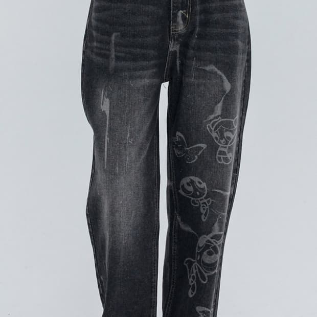 팬시클럽 파워퍼프걸 콜라보 블랙데님