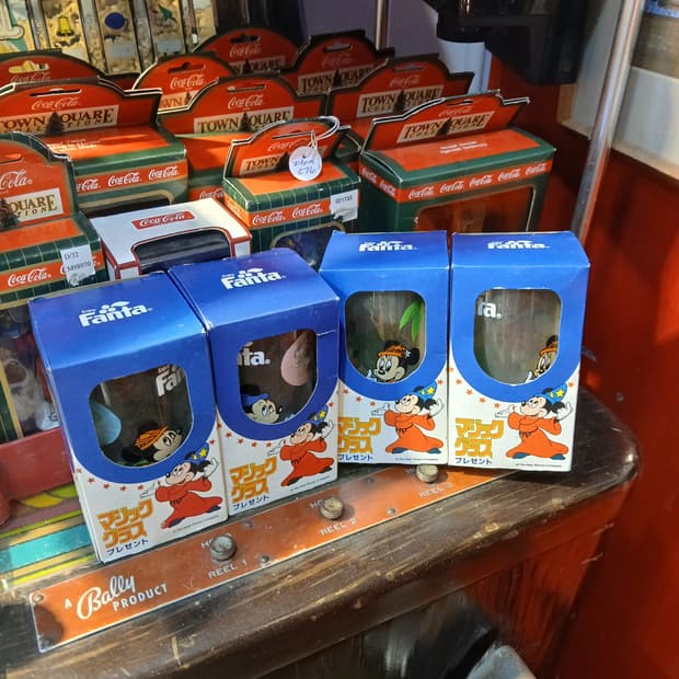 빈티지 디즈니 환타 유리컵