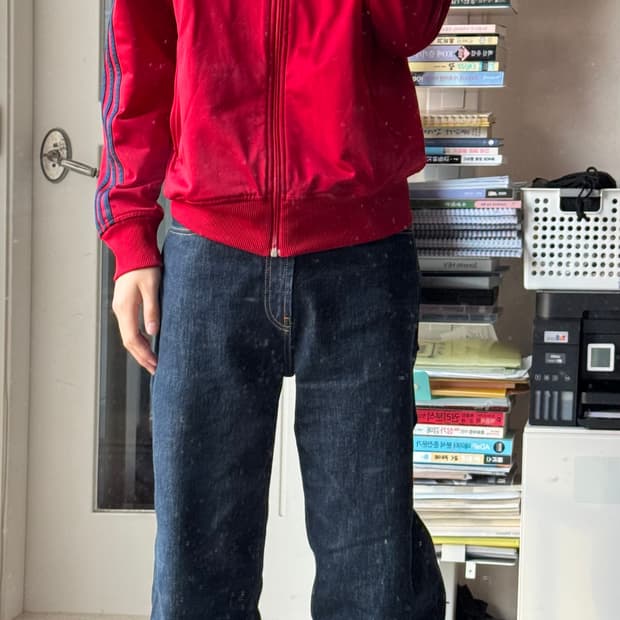 대장급 아디다스 파이어버드 트랙탑 버건디네이비 100