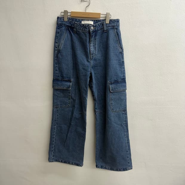 플랙(PLAC) 데님 와이드 카고 팬츠 (30)