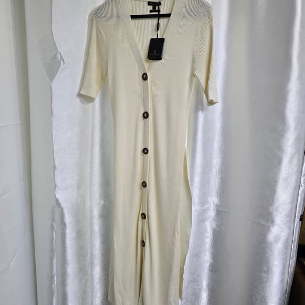 마시모두띠 아이보리 골지 니트 롱원피스 (1673)