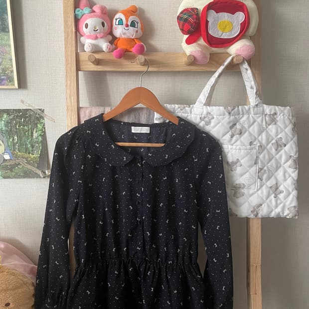 모리걸 빈티지 리본 둥근카라 블라우스 🎀💙