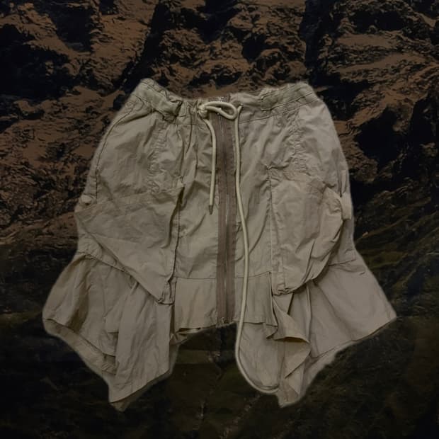 빈티지 언발 미디스커트