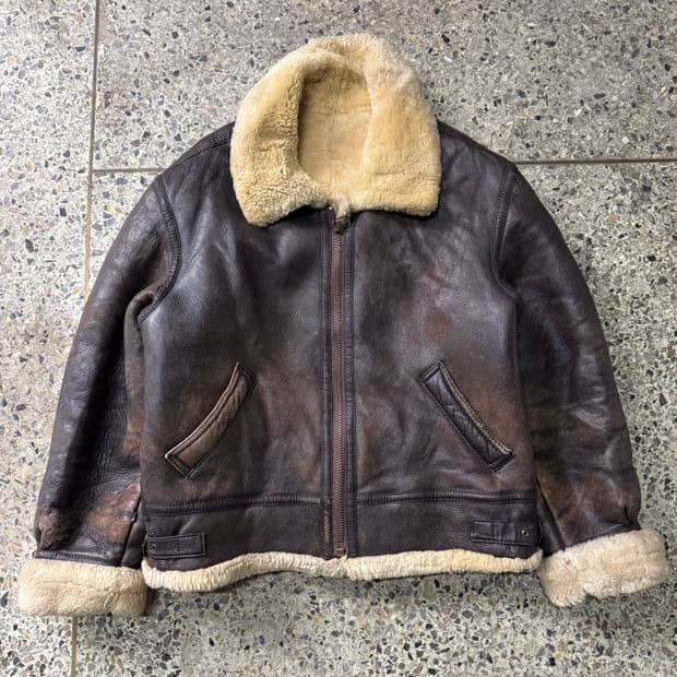 [XL] 양가죽 B3 무스탕 무통 자켓