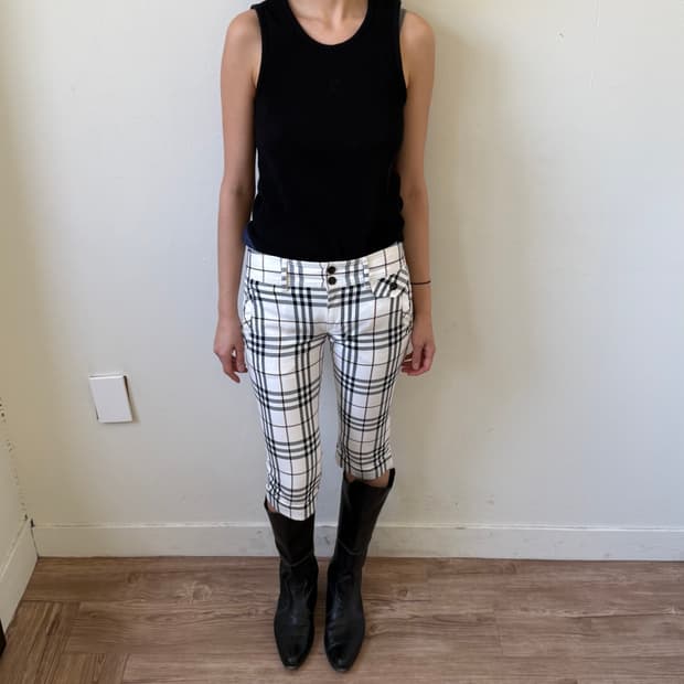 버버리 노바체크 코튼 팬츠