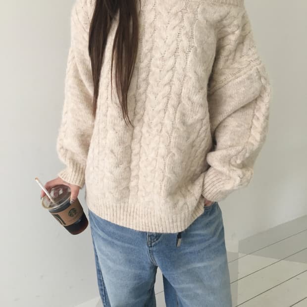 아워캐비넷 wendy loose knit