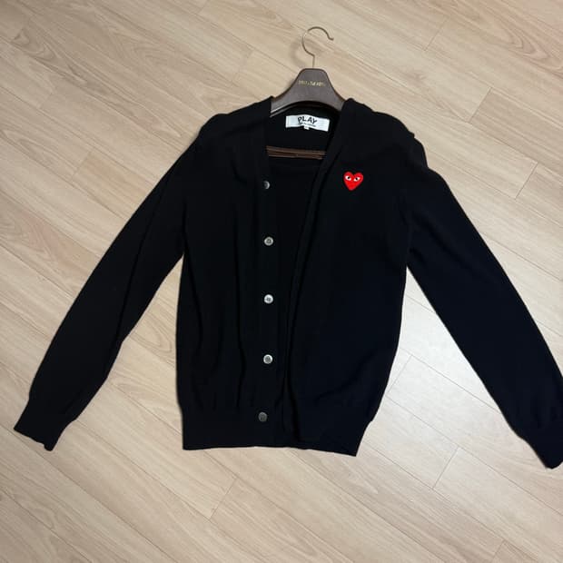 꼼데가르송 PLAY 가디건 블랙 L