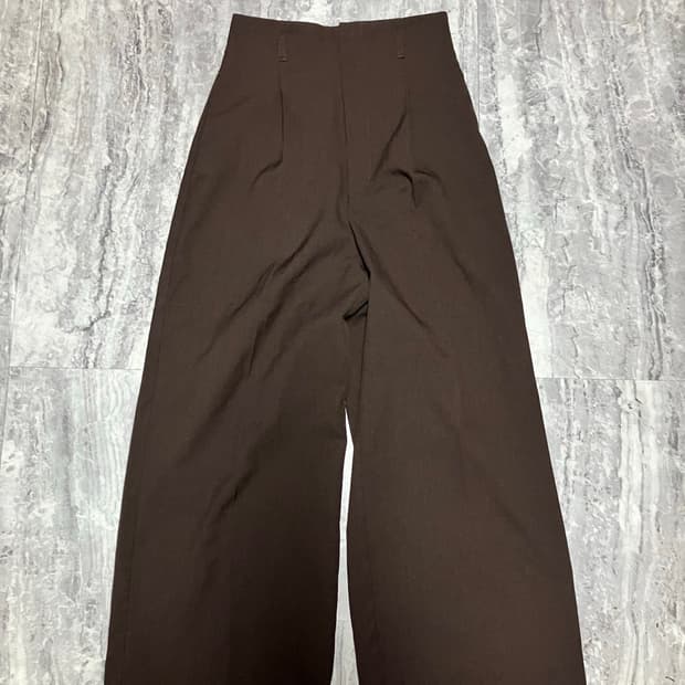 일본빈티지 Gu 핀터깔y2k 할메카지스트릿 와이드 슬랙스팬츠 브라운