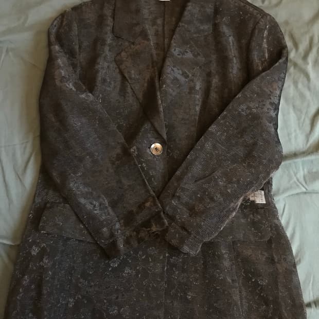 시스루 자카드 자켓