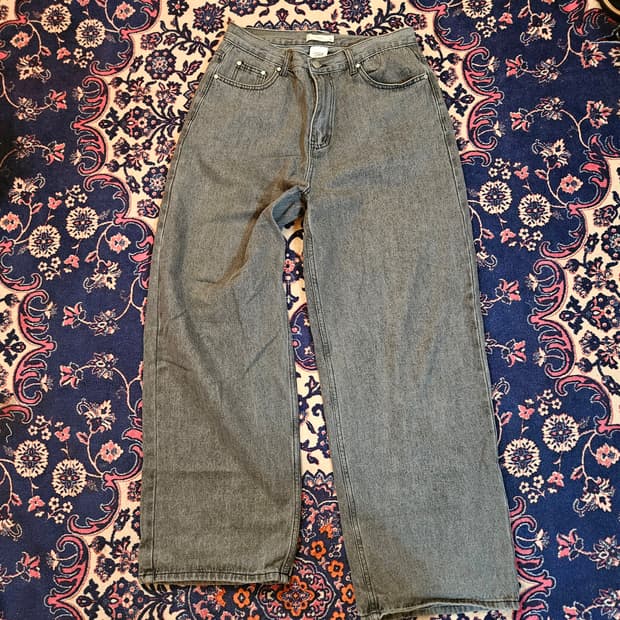 Scent 그레이 와이드 데님 팬츠 2size