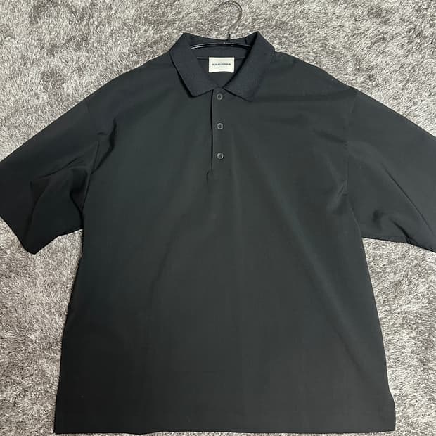 솔리드옴므 카라티 카라반팔티 티셔츠 반팔 블랙 48 사이즈