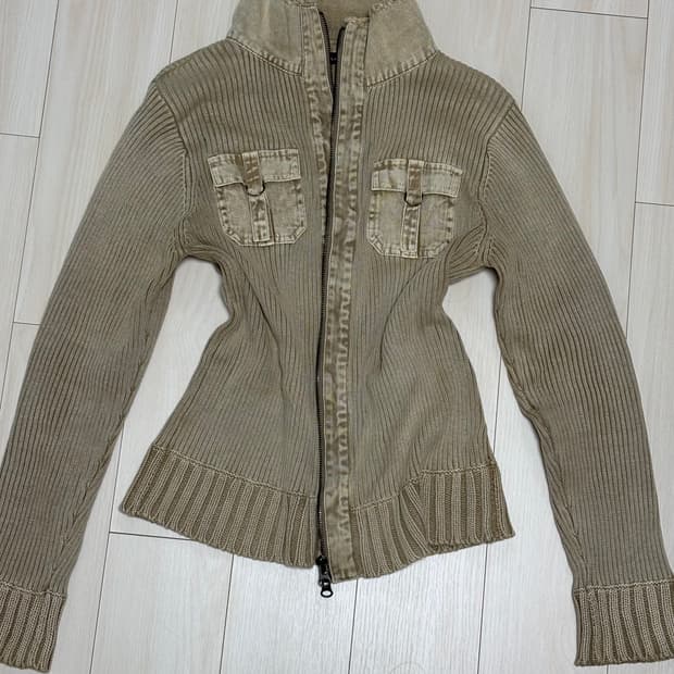 y2k 그런지 니트 집업