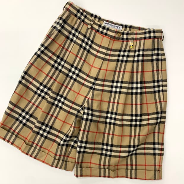 Burberry 버버리 90s 베이지 노바체크 하프팬츠 