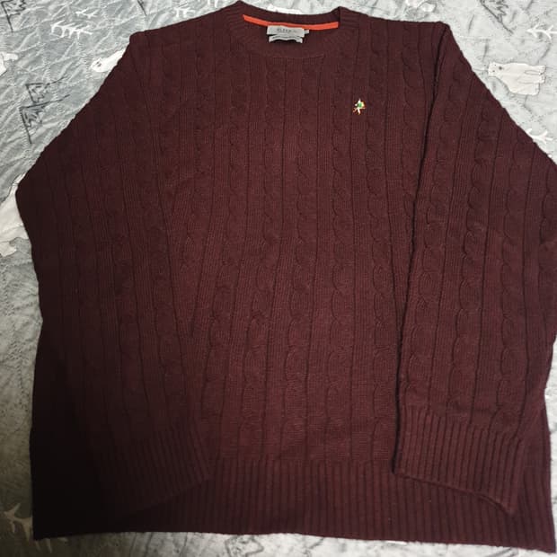 OLZEN 메리노울 블렌드 꽈배기 니트 (100)