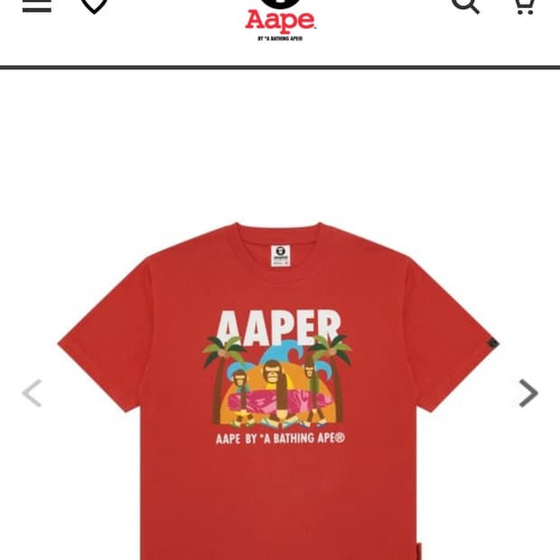 Aape surfing 반팔 티셔츠