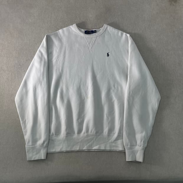 105 폴로랄프로렌 스몰포니 화이트 맨투맨 