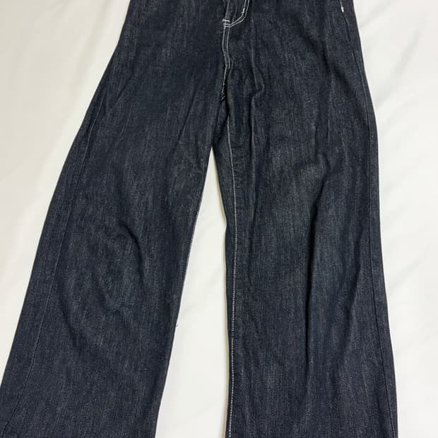 빈티지 생지 데님 와이드 팬츠