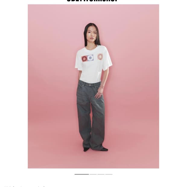 오들리워크샵 wide jeans ash