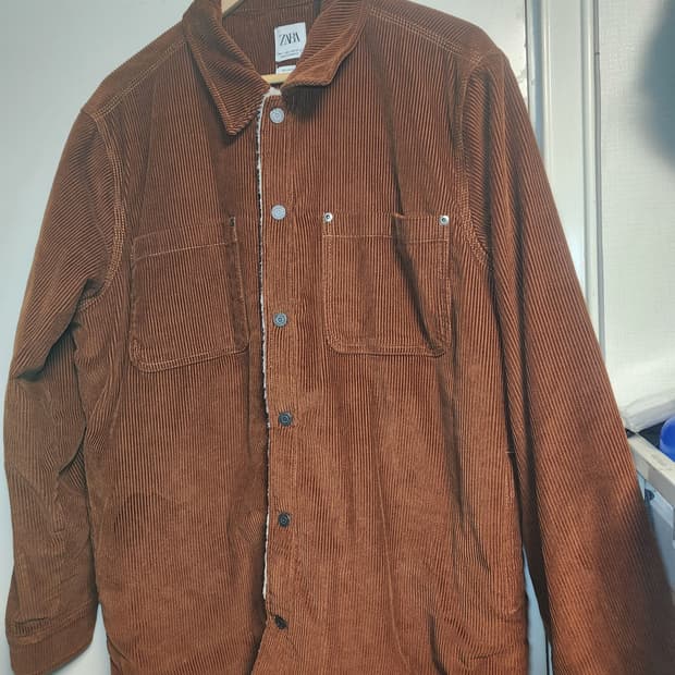 자라 코듀로이 쉐르파 셔츠자켓 L