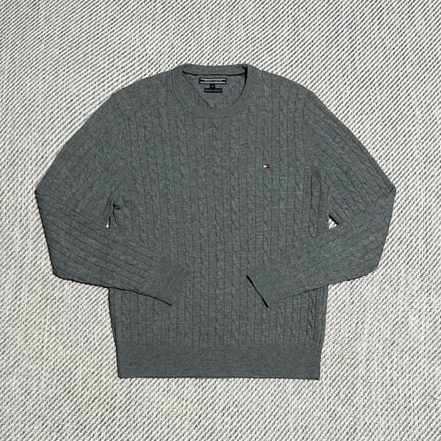 [M] Tommy 타미힐피거 램스울 케이블 라운드 니트