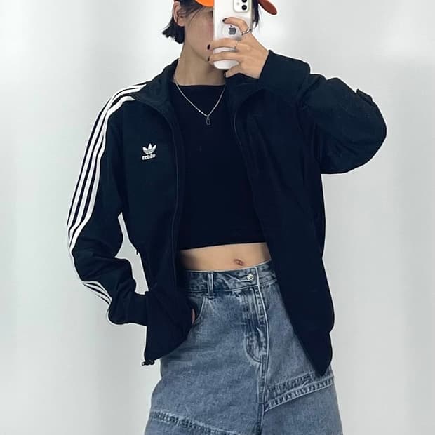  [M]아디다스 블랙 져지 트랙탑 CH7766