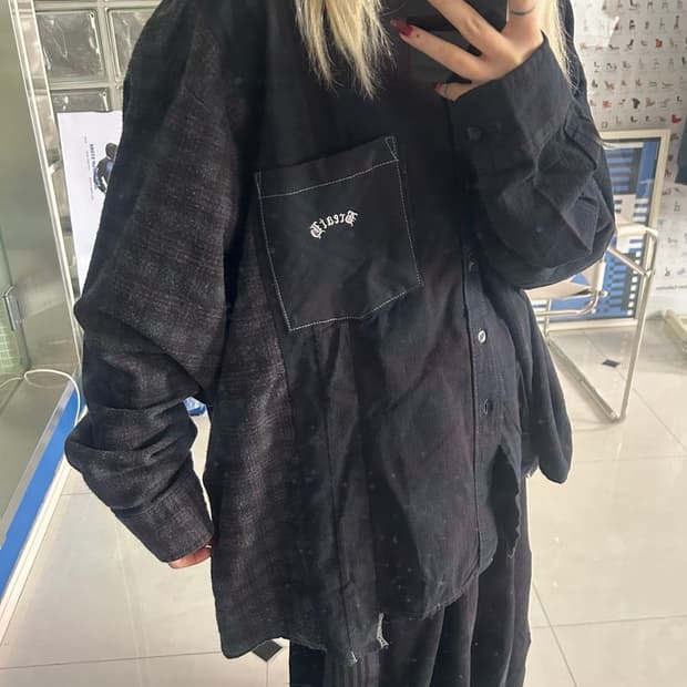 7CUTS WIDE SHIRT W/H 7컷 와이드 후드티