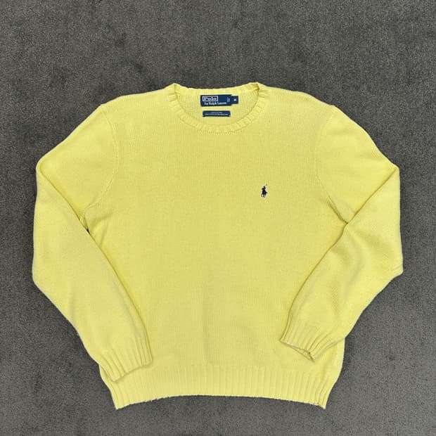 폴로 랄프로렌 옐로우 니트 M